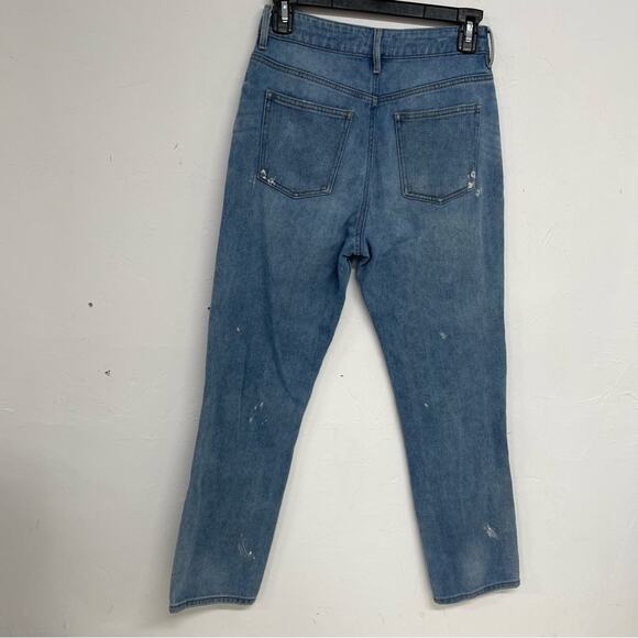 Pacsun Medium Wash Distressed Girlfriend High Rise Jeans Womens 26 Blue Denim - Picture 11 of 12